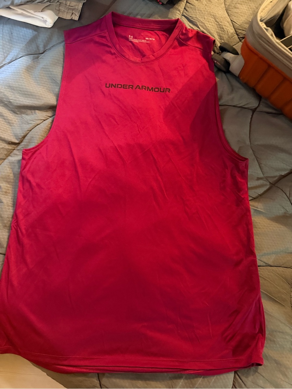 Under Armour Men's Raspberry Red Performance Sleeveless Tank